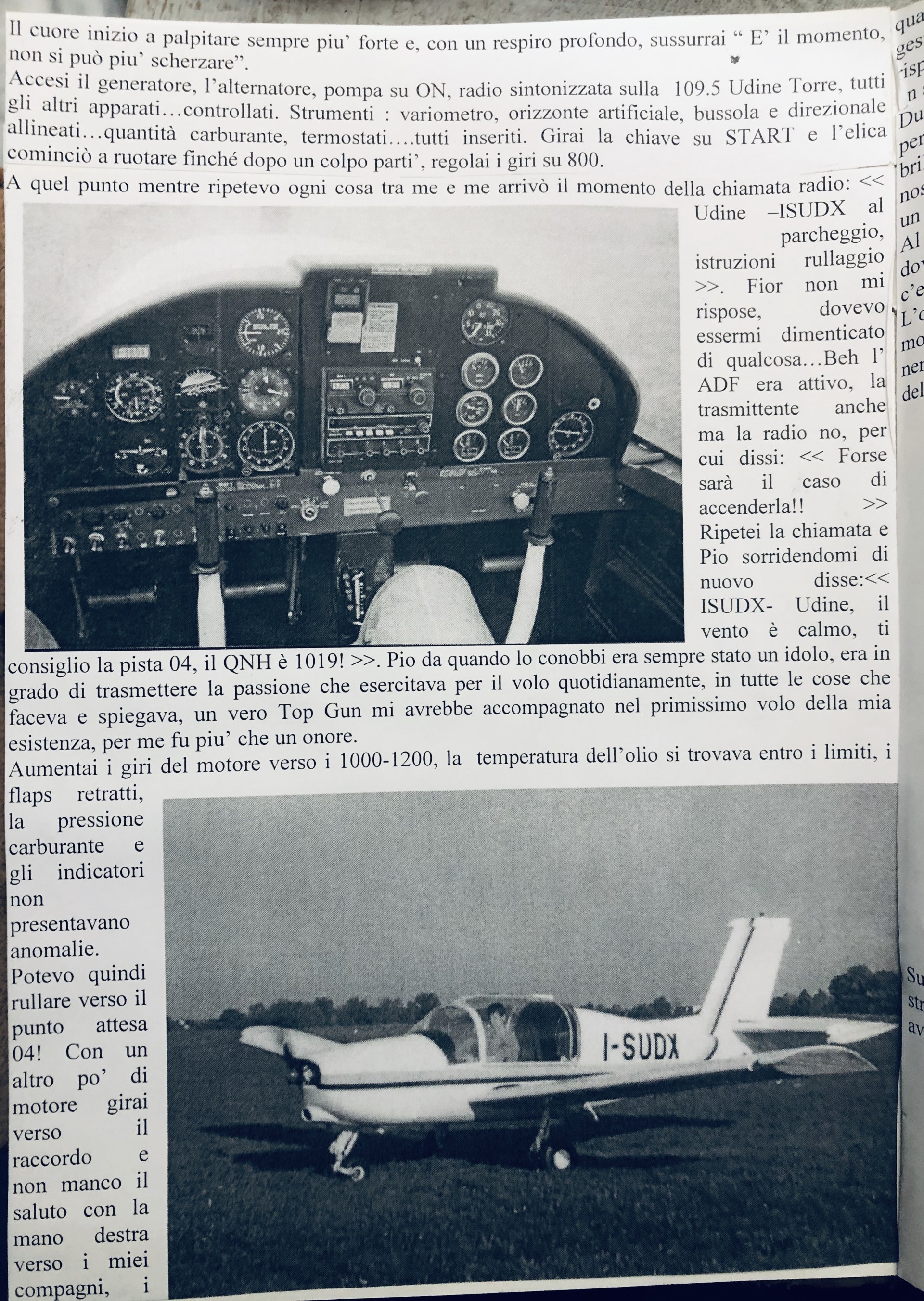 An early flying memory: a light aircraft photographed on a grass airfield
